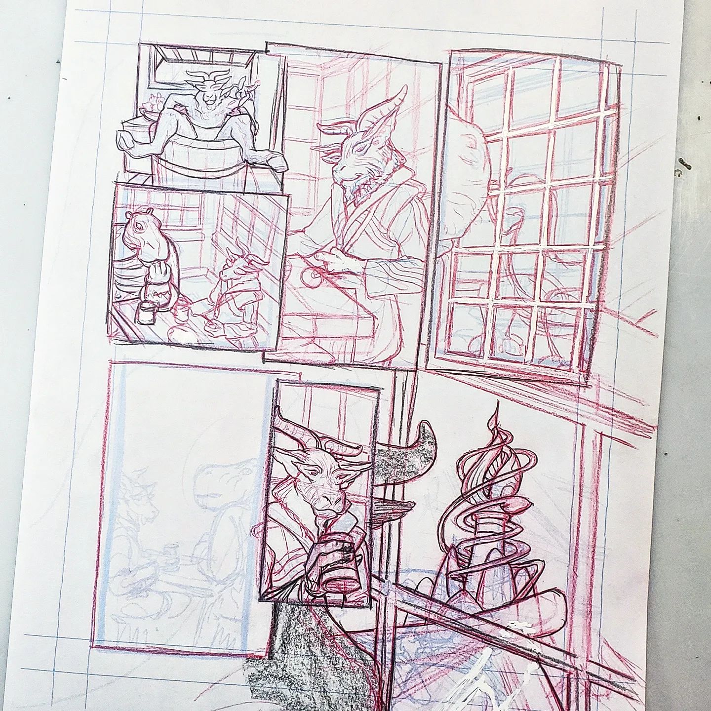 #WIP pencils for The Box PG 10